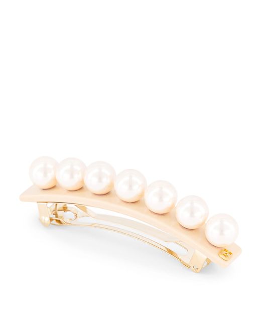 Alexandre De Paris Natural Oversize Pearl-Detail Slide Hair Clip