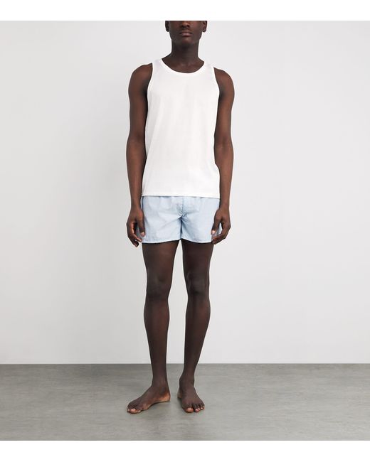 Hanro White Cotton Sporty Vest for men