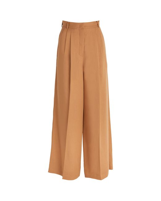 Weekend by Maxmara Brown Wide Tailored Trousers