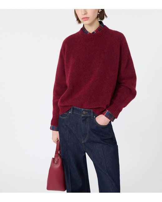 Weekend by Maxmara Red Wool-Blend Sweater