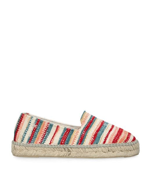 Manebí Red Cotton Stripe Espadrilles