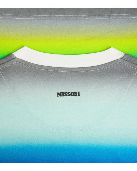 Missoni Blue Oversized Dégradé Print T-shirt for men