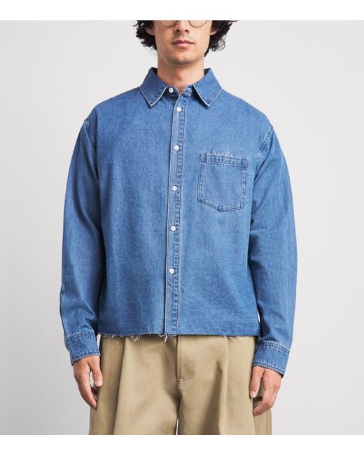 About Blank Blue Cotton Varsity T-Shirt for men