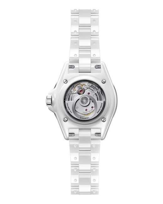 Chanel White Ceramic And Steel J12 Calibre 12.2 Watch