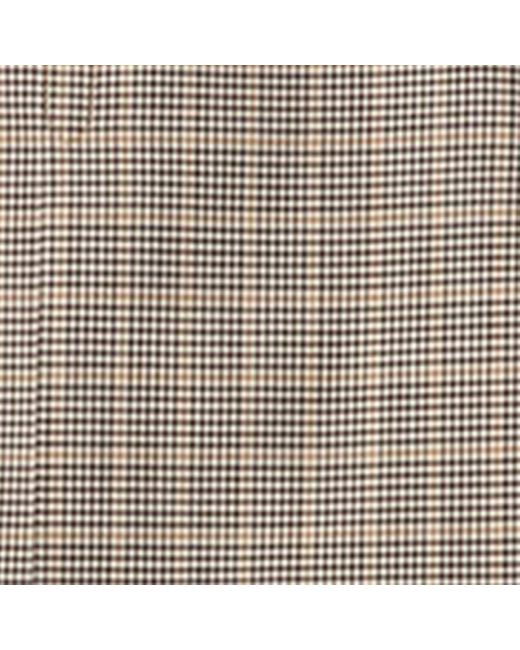 Miu Miu Brown Fleece Wool-Blend Check Mini Skirt