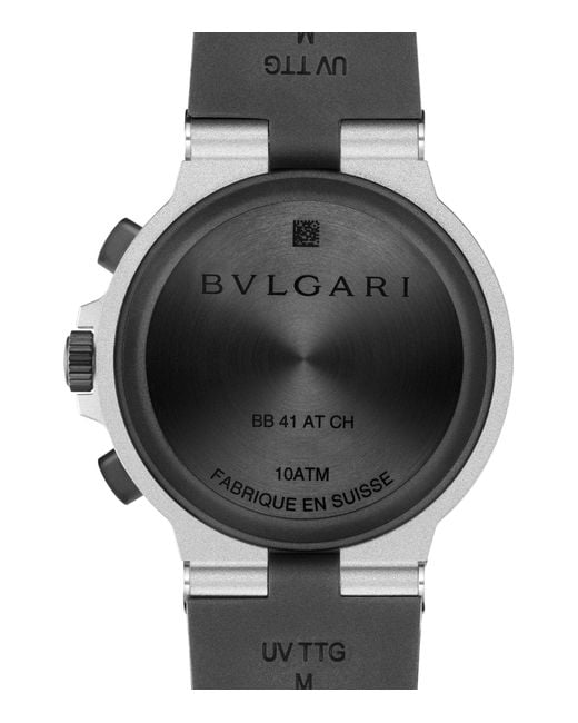 BVLGARI Black Aluminium Titanium Watch 41mm for men
