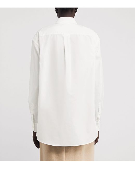 Lafayette 148 New York White Cotton Oversized Shirt