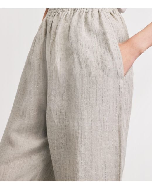 Eskandar Gray Linen-Blend Japanese Trousers