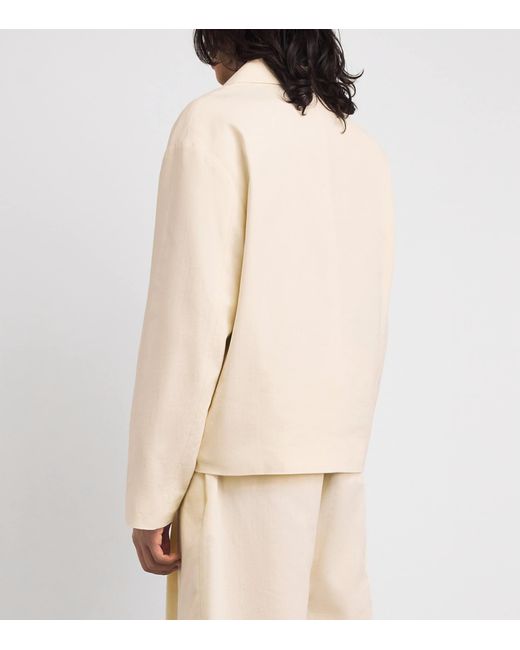 Studio Nicholson Natural Cotton-Linen Ferro Hybrid Jacket for men
