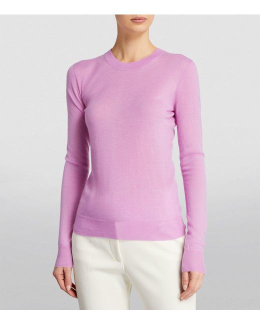 Joseph Pink Cashmere Round-neck Sweater