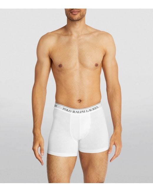 Polo Ralph Lauren White Stretch-Cotton Boxer Briefs for men
