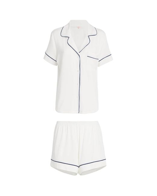 Eberjey White Gisele Shorts Pyjama Set