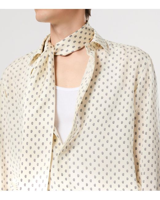 Tom Ford White Silk Micro-Pattern Shirt for men