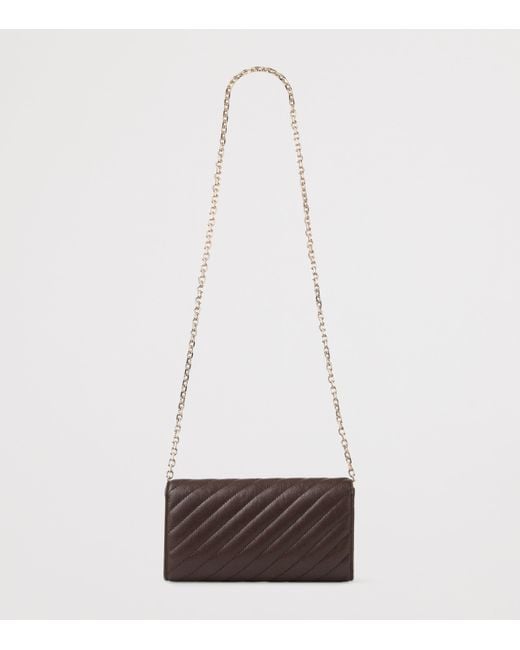 Jimmy Choo Brown Curve Wallet On Chain