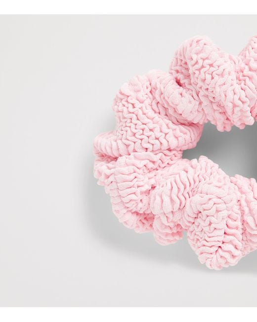 Hunza G Pink Crinkle Scrunchie