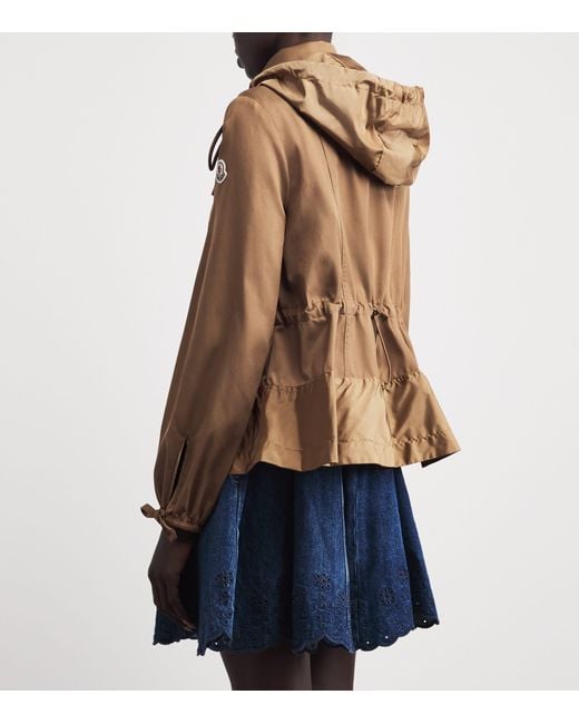 Moncler Brown Gabardine Hooded Adenium Jacket