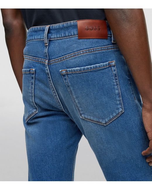 Boss Blue Straight Jeans for men