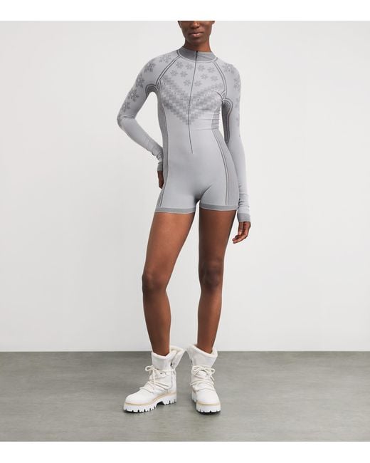 Skims Gray First Layers Half-Zip Playsuit