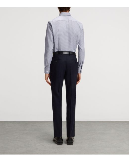 Boss Purple Cotton Slim Shirt for men