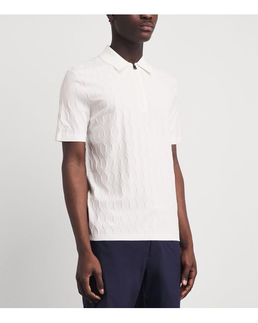 Bogner White Knitted Maxim Polo Shirt for men