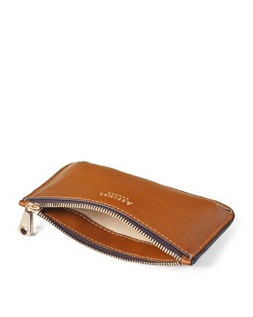 Aspinal Brown Leather Ella Card Holder