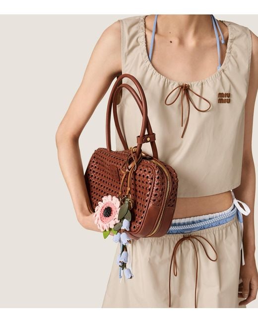Miu Miu Natural Panama Cotton Crop Top