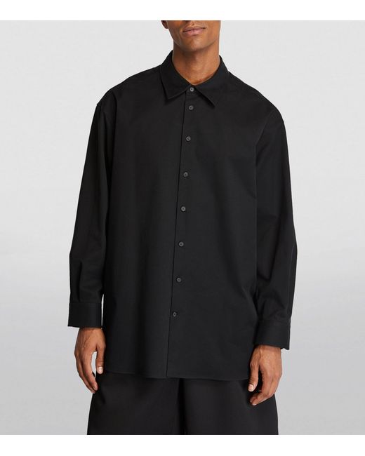The Row Black Cotton-cashmere Blend Lukre Shirt for men
