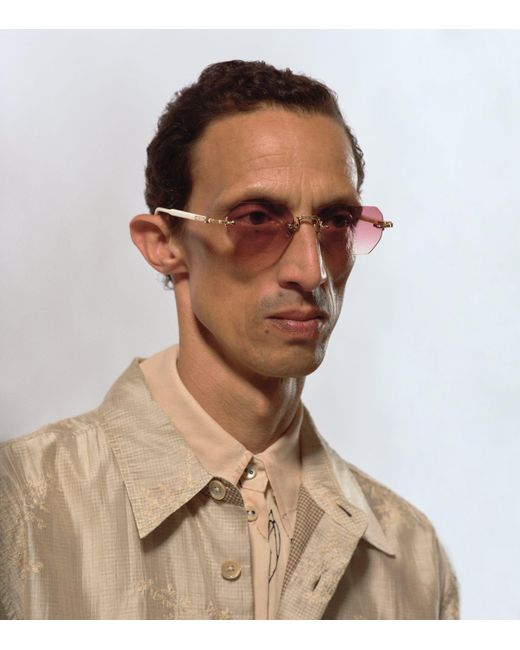 Matsuda Pink M5010 Octagonal Sunglasses for men