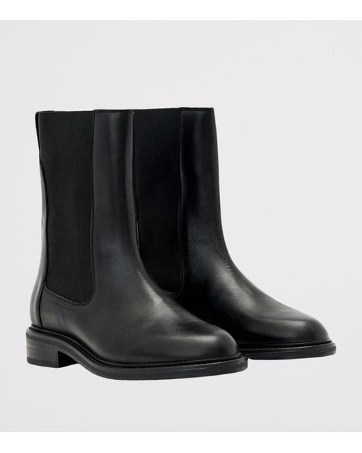 AllSaints Black Leather Beryl Boots