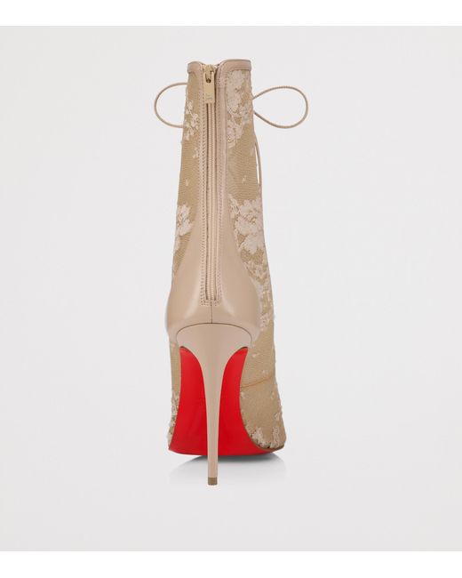 Christian Louboutin Natural Km Lace Booties 100