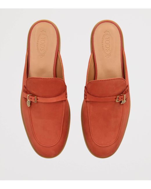 Tod's Brown Suede Slippers