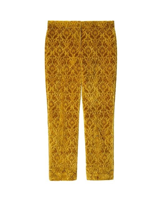 Burberry Yellow Baroque Velvet Tailored Trousers