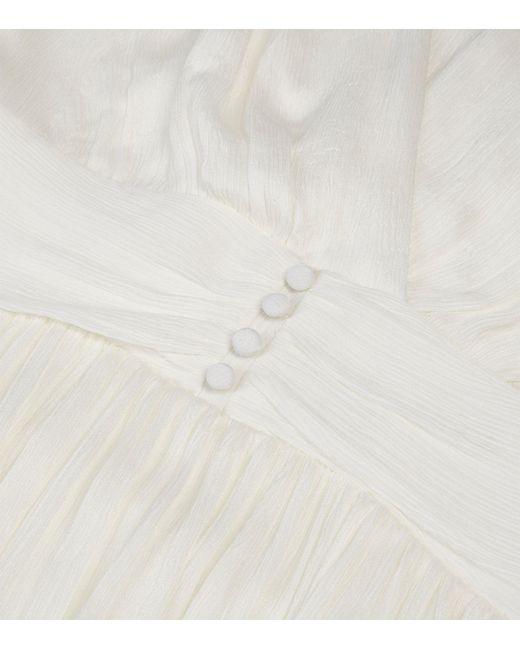 The Kooples White Crinkled Mini Dress