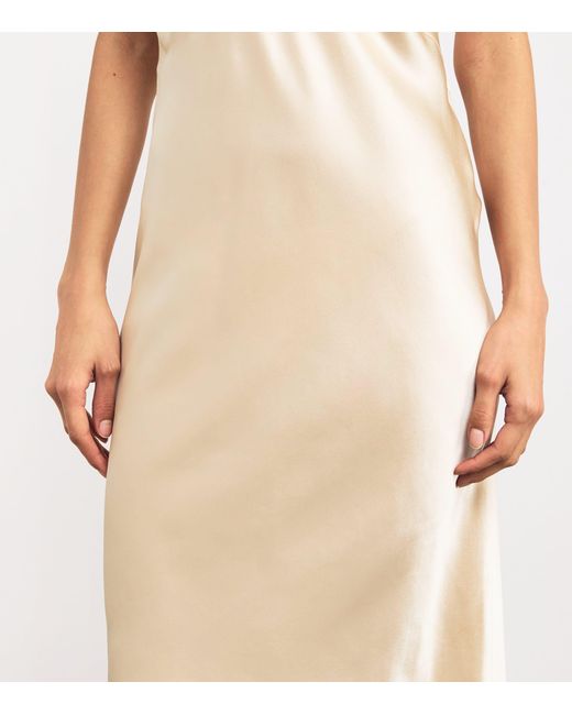 Olivia Von Halle White Silk Issa Slip Dress