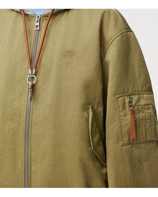 Loewe Green Bomber Jackets for men
