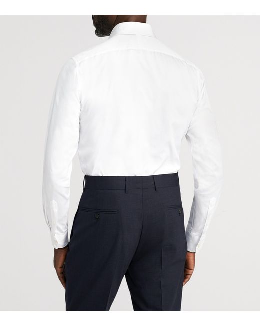 Dunhill White Sea Island Cotton Formal Shirt for men