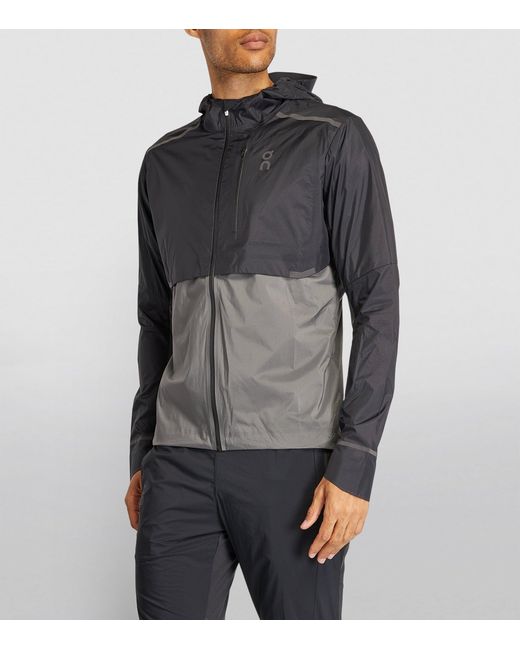 On Shoes Gray Technical Weather Jacket for men