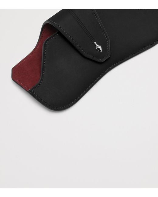 Jacques Marie Mage Brown Leather Hunter Sunglasses Case for men