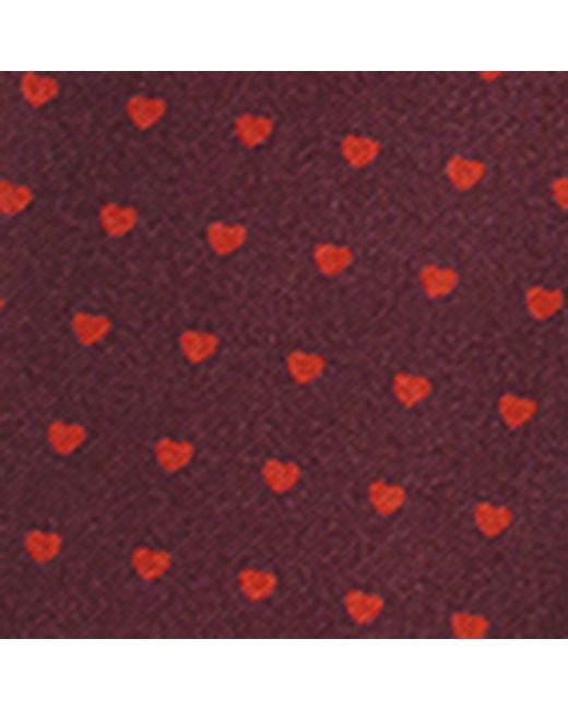 Aspinal Purple Silk Heart Scarf