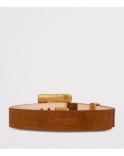 Balmain Brown Suede Anthem Belt