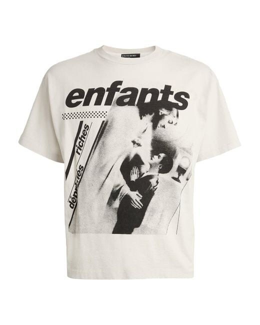 Tシャツ・カットソー ENFANTS RICHES DEPRIMES WHITE VINTAGE-EFFECT T-SHIRT Enfants Riches Déprimés White vintage-effect T-shirt with