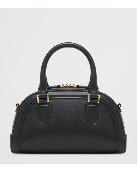 Alexander McQueen Black Mini Leather Birdee Boston Cross-Body Bag