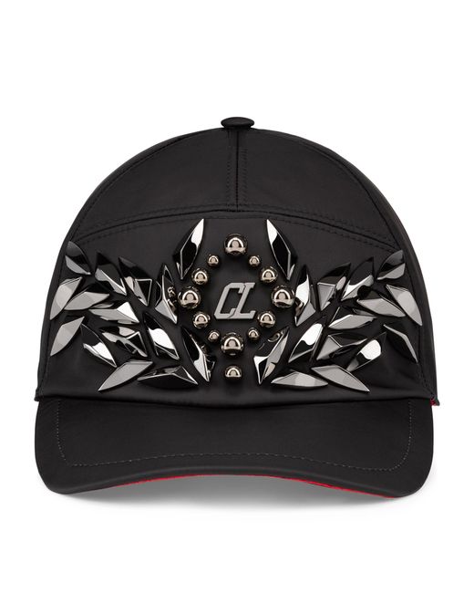Christian Louboutin Black X Marvel Embellished Baseball Cap for men