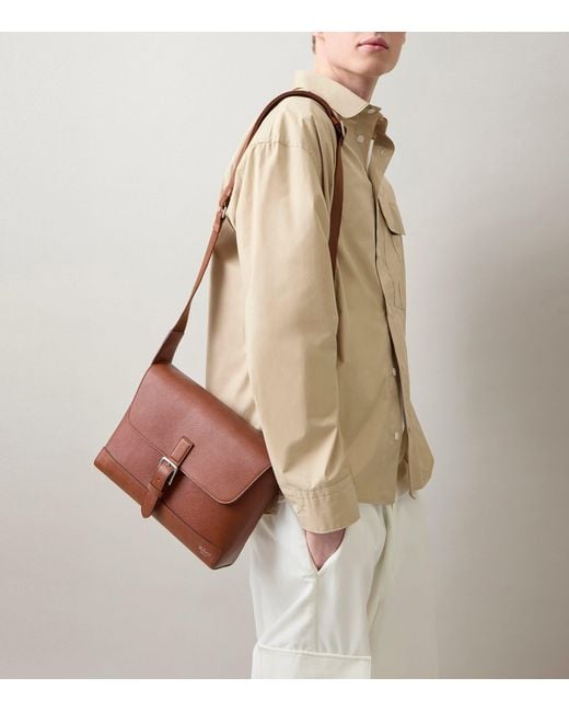 Mulberry Brown Small Leather Chiltern Messenger Bag for men