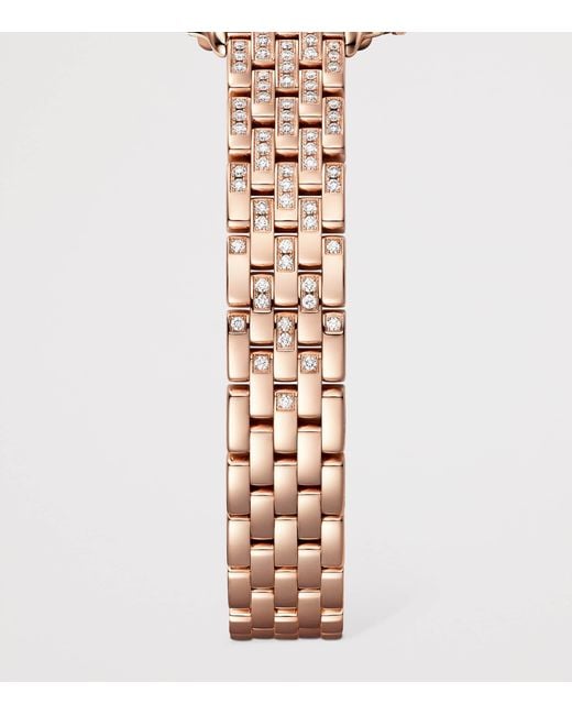 Cartier Metallic Rose And Diamond Panthère De Watch