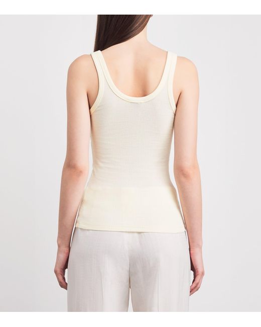 Sandro Natural Ribbed Tank Top