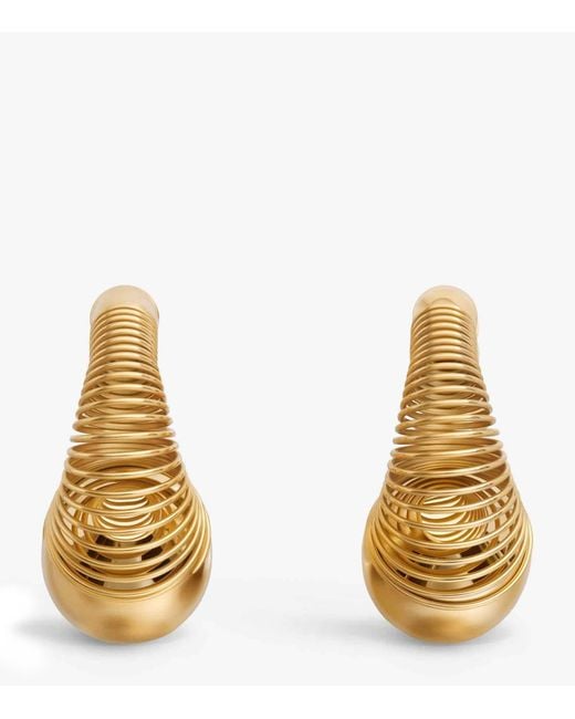 Alaïa Metallic Spiral Hoop Earrings