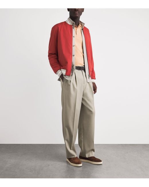Paul & Shark Red Typhoon Platinum Bomber Jacket for men