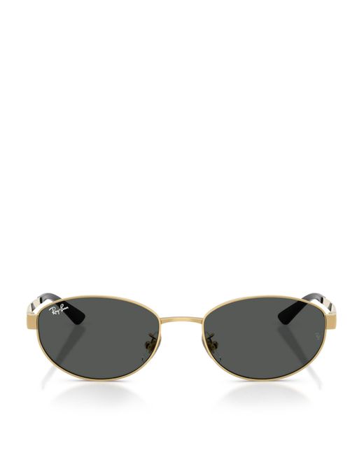 Ray-Ban Gray Rb3774D Metal Oval Sunglasses