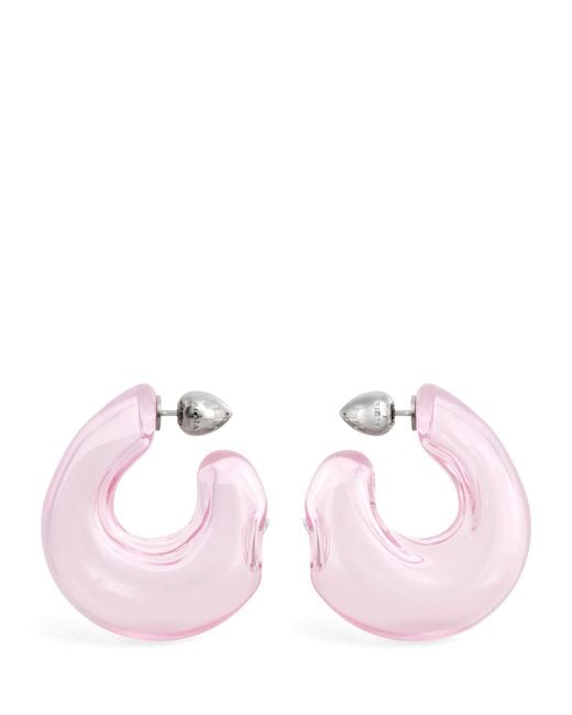 Alaïa Pink Glass Bubble Hoop Earrings
